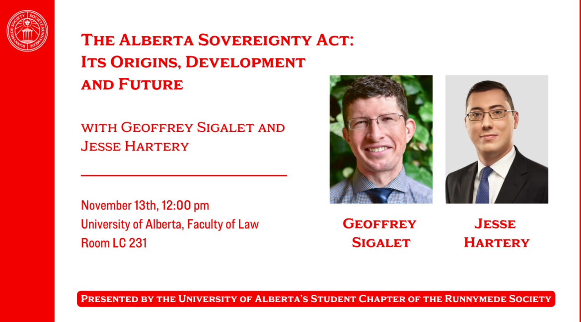 The Alberta Sovereignty Act Its Origins, Development and Future