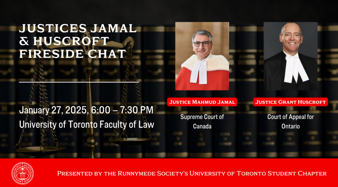 Justices Jamal & Huscroft Fireside Chat