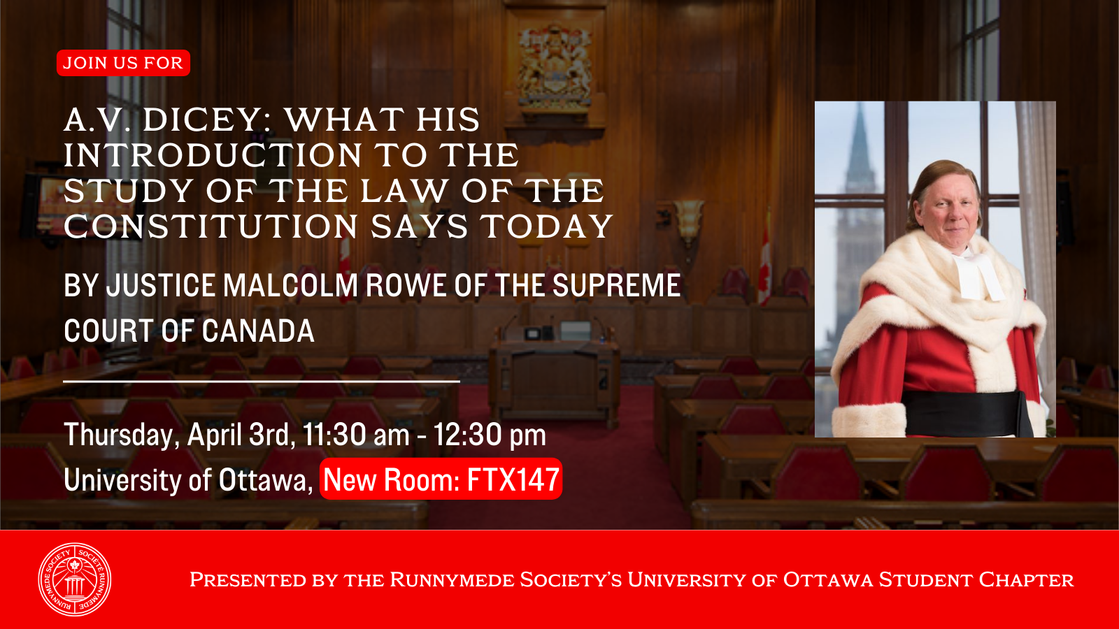 Seminar and Q&A with Supreme Court of Canada Justice Malcolm Rowe (2)